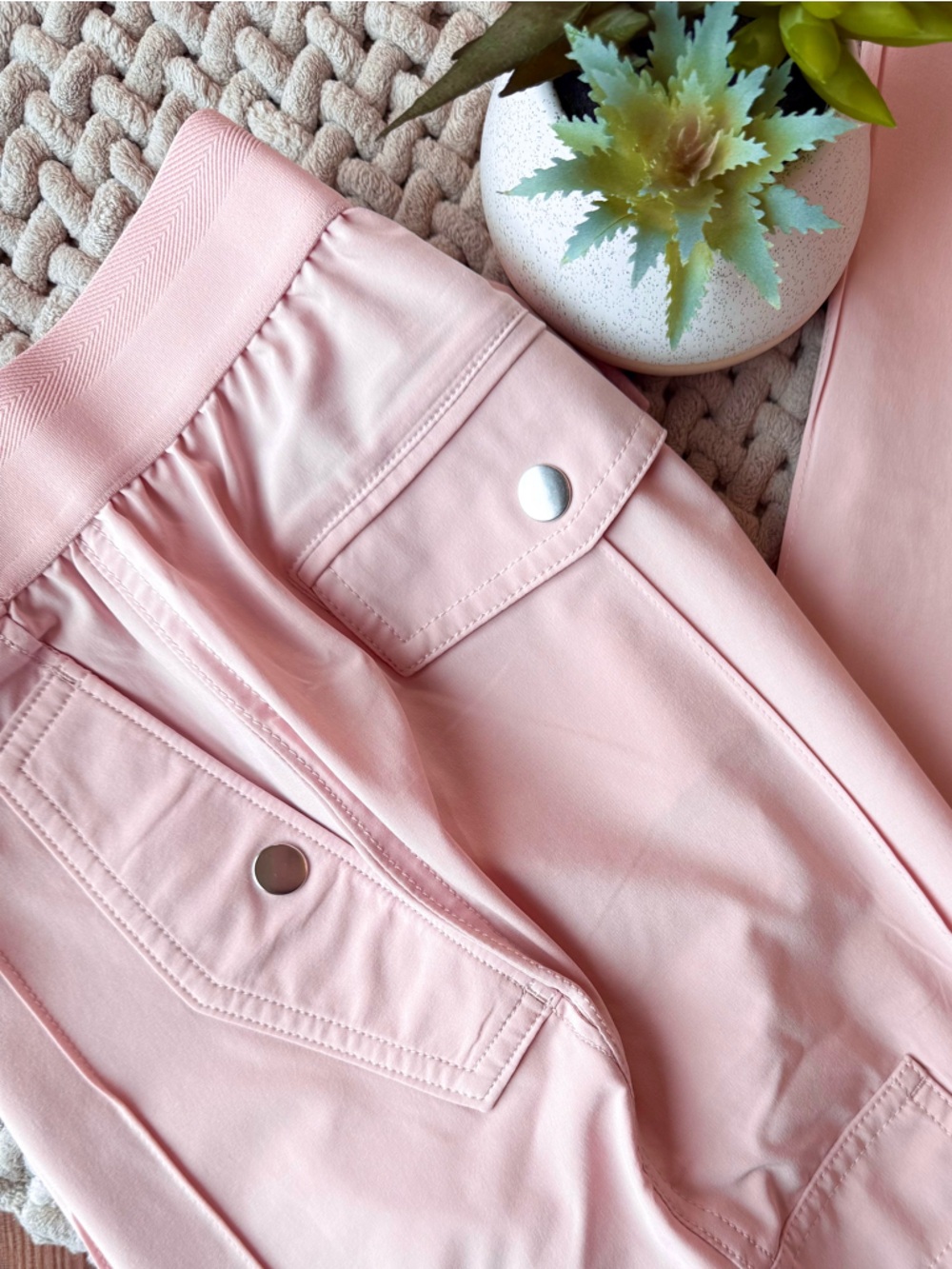 Athleta Light Pink Cargo Track Pants - Picture 6 of 16